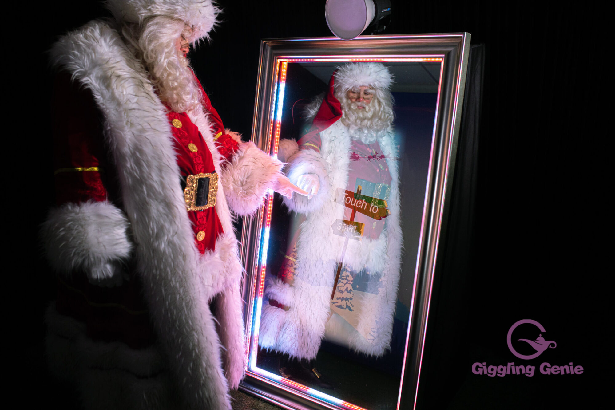 Elevate Your Corporate Holiday Celebrations with Magical Mirror Photo Booths